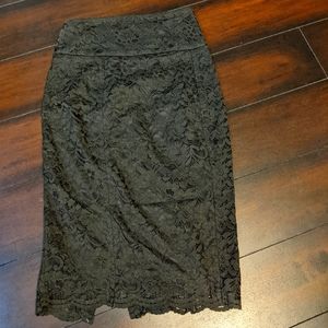 Express sexy lace pencil skirt brown 00